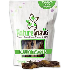 Nature Gnaws 5 to 6-in Braided Bully Twists Natural Dog Chew Treats, 10 count