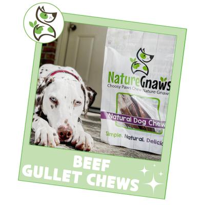 Show full view: Nature Gnaws 9 to 10-in Beef Gullet Natural Dog Chew Treats, 20 count slide 7 of 11