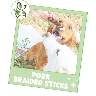 Show full view: Nature Gnaws 5 to 6-in Braided Pork Bully Sticks Dog Chew Treats, 20 count slide 7 of 9