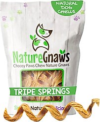 Nature Gnaws 7-8-inch Tripe Twist Springs Beef Flavor Dog Chews, 10 count