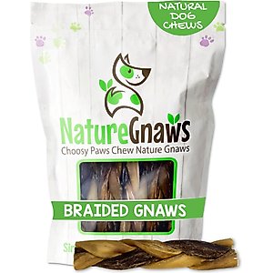 Nature Gnaws 5 to 6-in Braided Gnaws Dog Chew Treats, 12 count