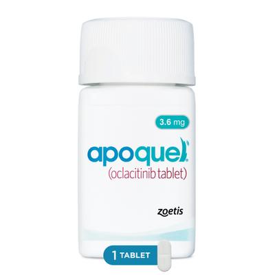 Show full view: Apoquel (oclacitinib) Tablets for Dogs, 3.6-mg, 1 tablet slide 1 of 13