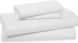 Delilah Home 100% Organic Cotton Bed Sheet Set, White, King, 4-Piece