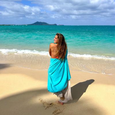 Show full view: Delilah Home Drytek High Performance Beach Towel, Navy, 36 x 72-in slide 5 of 5