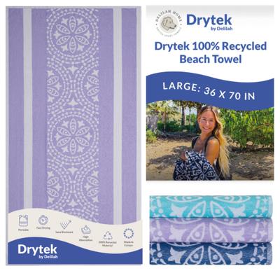 Show full view: Delilah Home Drytek High Performance Beach Towel, Purple, 36 x 72-in slide 2 of 5