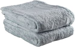 Delilah Home 100% Organic Cotton 2-Piece Hand Towel Set, Mineral Green, 16 x 30-in