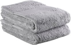 Delilah Home 100% Organic Cotton Bath Sheet, Light Grey, 36 x 72-in