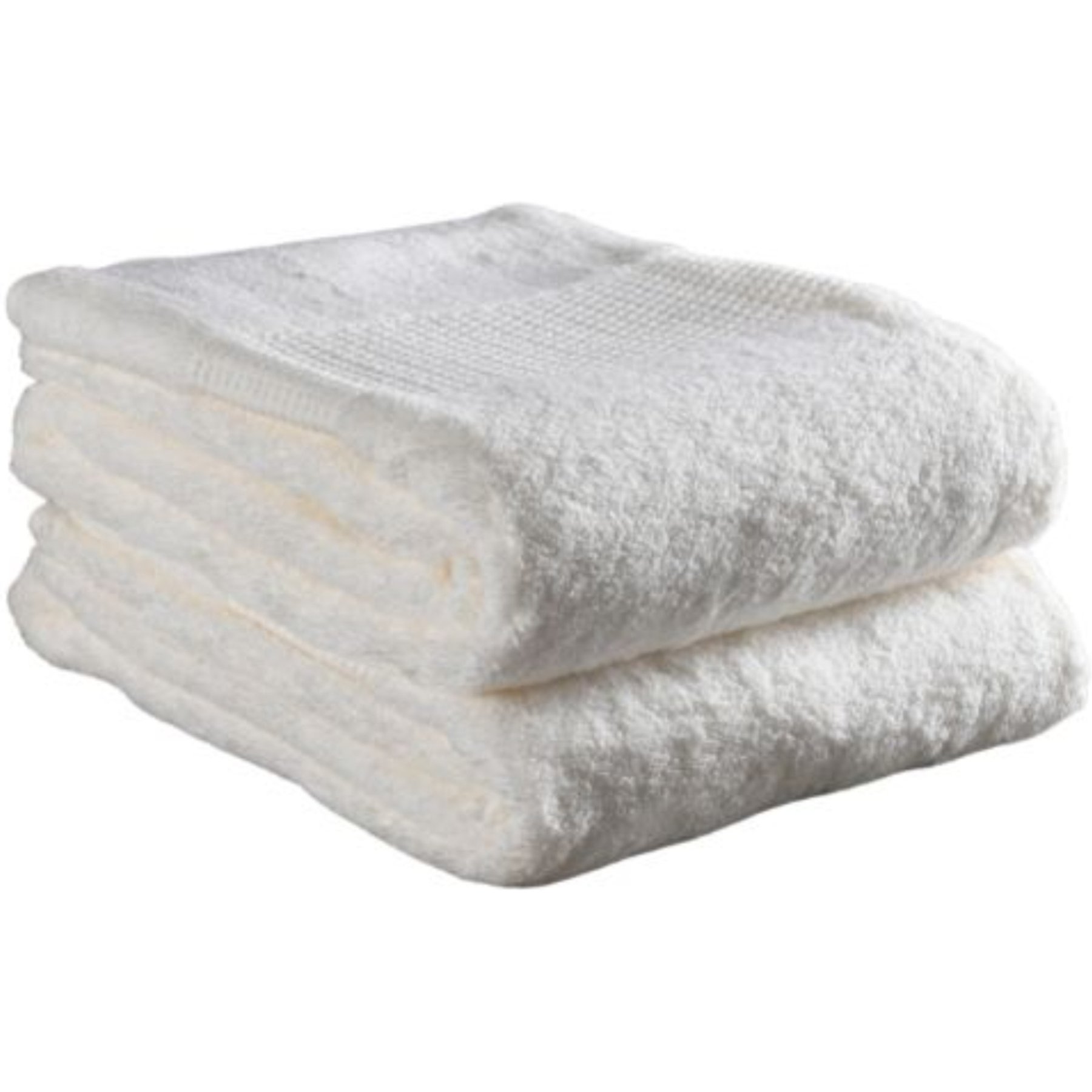 Delilah Home 100% Organic Cotton 2-Piece Face Towel Set, Ivory, 13 x 13-in