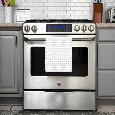 Show full view: Delilah Home 100% Organic Cotton Sea Pines Kitchen Towels, Beige, 4 count slide 2 of 4