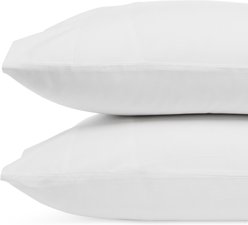 Delilah Home 100% Organic Cotton Pillowcases, White, Queen, 2 count