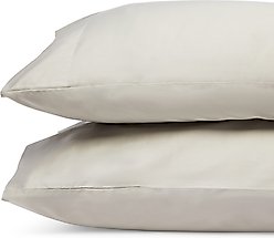 Delilah Home 100% Organic Cotton Pillowcases, Light Grey, King, 2 count