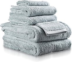 Delilah Home 100% Organic Cotton 6-Piece Towel Set, Mineral Green, Multi Size