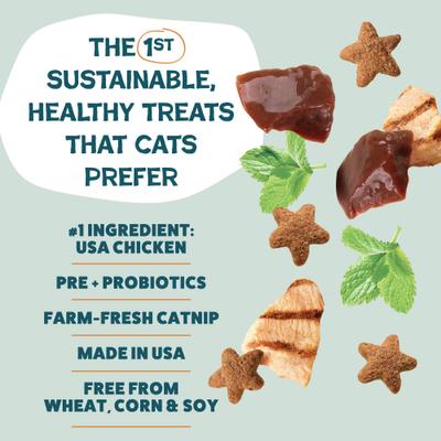 Show full view: Shameless Pets Catnip N Chill Chicken Liver Crunchy Cat Treats, 2.5-oz bag slide 3 of 8