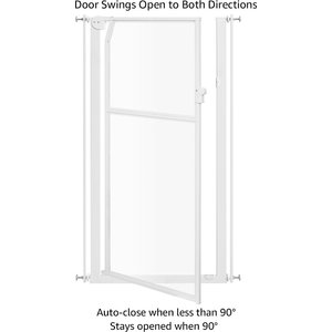 Unipaws Pressure Mountd Transparent Cat & Dog Gate, 56-in, White