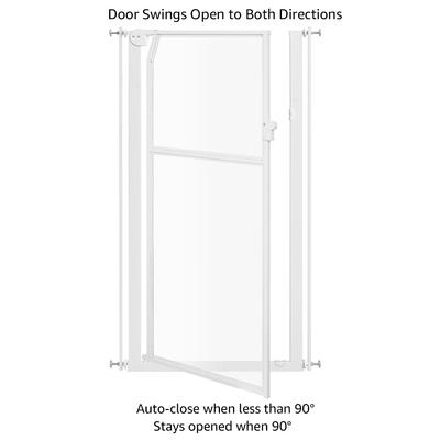 Show full view: Unipaws Pressure Mountd Transparent Cat & Dog Gate, 56-in, White slide 4 of 8