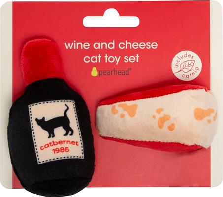 Show full view: Pearhead Cheese & Wine Plush, Crinkle & Catnip Cat Toys slide 5 of 5