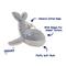 Show in main carousel: Linzy Toys Whale Squeaky Plush Dog Toy, Gray, 13.5-in slide 3 of 5