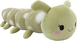 Linzy Toys Caterpillar Squeaky Plush Dog Toy, Green, 20-in