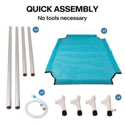 Show full view: allforpaws Chill Out Sprinkling Dog Cot, Blue, Large slide 6 of 10