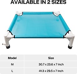 allforpaws Chill Out Sprinkling Dog Cot, Blue, Medium slide 2 of 9