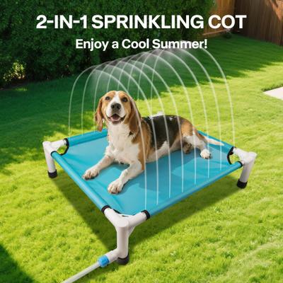 Show full view: allforpaws Chill Out Sprinkling Dog Cot, Blue, Large slide 2 of 10