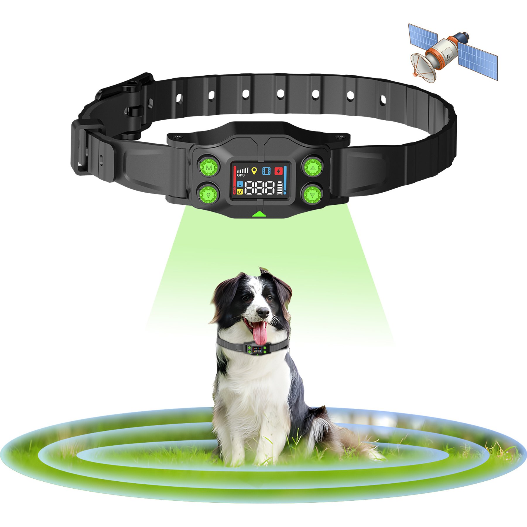 MEGAPAWS PATPET GPS Electric Wireless Dog Fence System, Black & Green