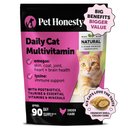 Pet Honesty Dual Texture Chicken Flavored Multivitamin Omega-3 & Lysine Chews for Cats, 10.5-oz pouch