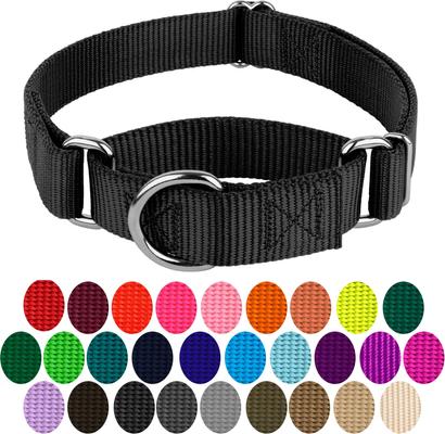 Show full view: Country Brook Design Heavyduty Nylon Martingale Dog Collar, Black, X-Large: 23 to 31-in neck, 1-in wide slide 5 of 10
