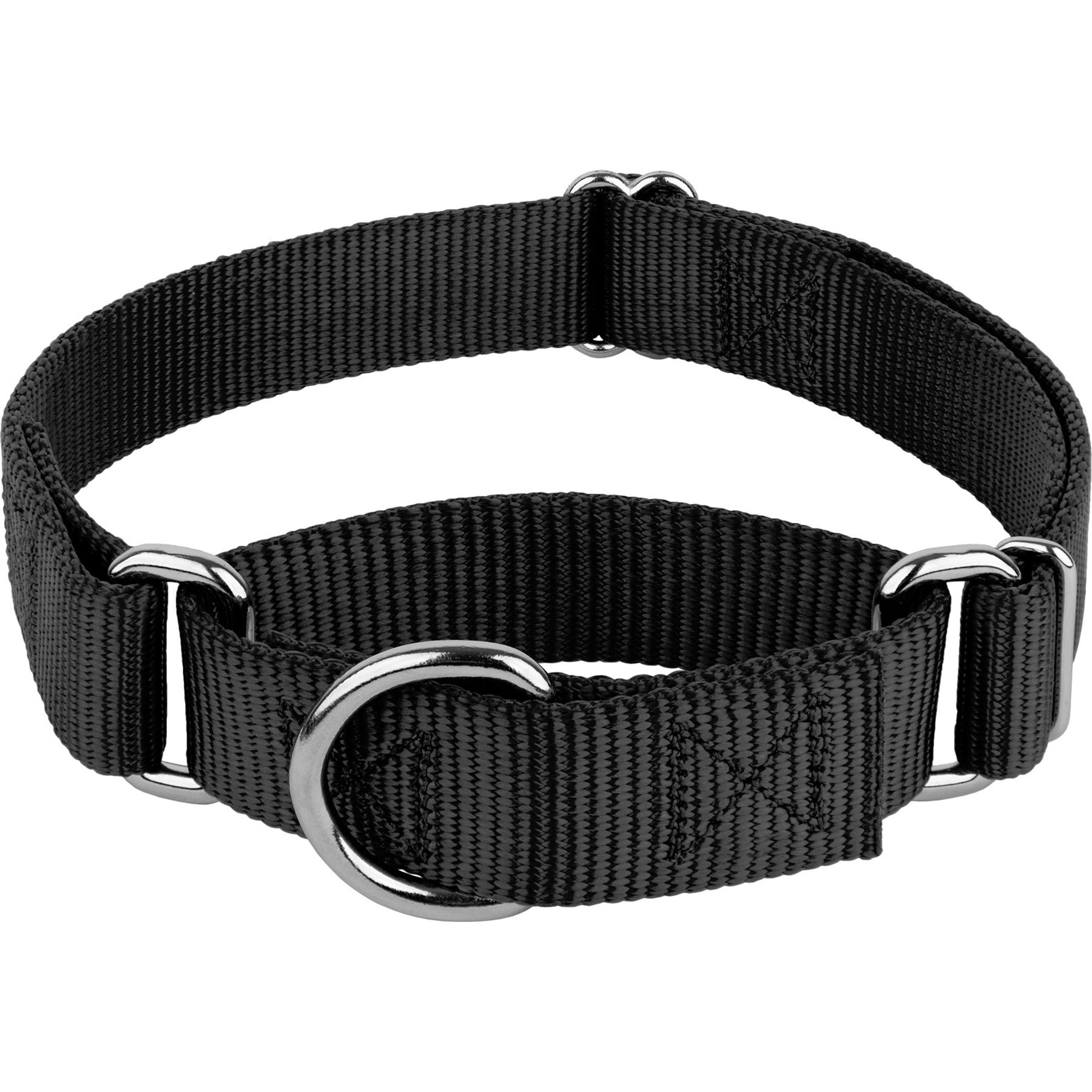 Country Brook Design Heavyduty Nylon Martingale Dog Collar, Black, X-Large: 23 to 31-in neck, 1-in wide