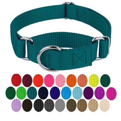 Show full view: Country Brook Design Heavyduty Nylon Martingale Dog Collar, Teal, Small: 11 to 15-in neck, 3/4-in wide slide 5 of 10