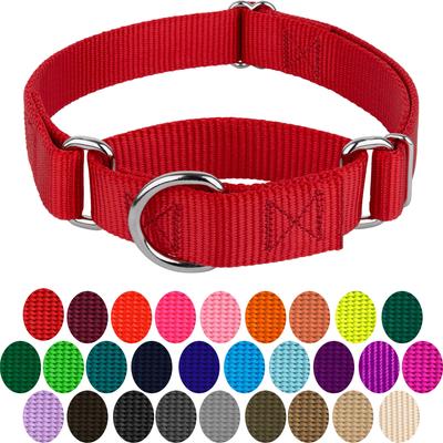 Show full view: Country Brook Design Heavyduty Nylon Martingale Dog Collar, Red, Small: 11 to 15-in neck, 3/4-in wide slide 5 of 10