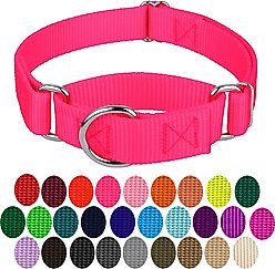 Country Brook Design Heavyduty Nylon Martingale Dog Collar, Hot Pink, Medium: 15 to 21-in neck, 1-in wide slide 2 of 9