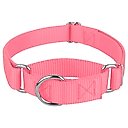 Country Brook Design Heavyduty Nylon Martingale Dog Collar, Pink, Large: 18 to 26-in neck, 1-in wide