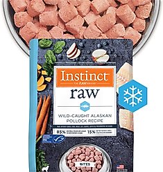 Instinct Frozen Raw Bites Grain-Free Wild-Caught Alaskan Pollock Recipe Fresh Dog Food, 5.4-lb bag
