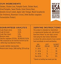 Instinct Raw Boost Mixers Frozen Adult Grain-Free Gut Health Recipe Dog Food Topper, 1.25-lb bag slide 2 of 8