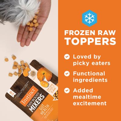 Show full view: Instinct Raw Boost Mixers Frozen Adult Grain-Free Gut Health Recipe Dog Food Topper, 1.25-lb bag slide 8 of 10