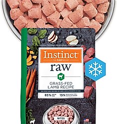 Instinct Raw Frozen Adult Bites Grain-Free Grass-Fed Lamb Recipe Dog Food, 5.4-lb bag