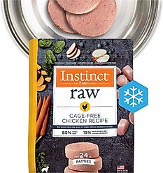 Instinct Raw Frozen Adult Patties Grain-Free Cage-Free Chicken Recipe Dog Food, 6-lb bag