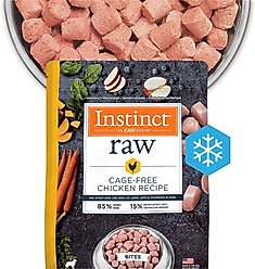 Instinct Raw Frozen Adult Bites Grain-Free Cage-Free Chicken Recipe Dog Food, 6-lb bag