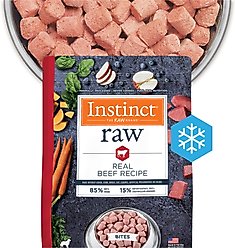Instinct Raw Frozen Adult Bites Grain-Free Real Beef Recipe Dog Food, 6-lb bag