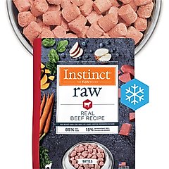 Instinct Raw Frozen Adult Bites Grain-Free Real Beef Recipe Dog Food, 6-lb bag