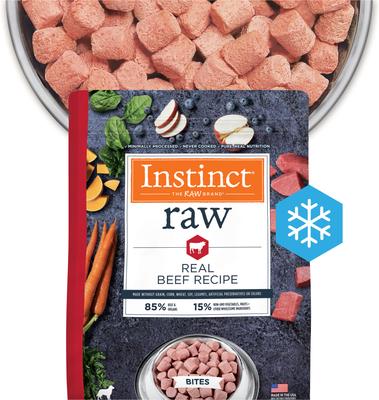 INSTINCT Raw Frozen Adult Bites Grain-Free Real Beef Recipe