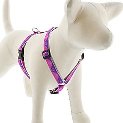 LupinePet Reflective Paws Adjustable Dog Harness, Pink Paws, Medium: 14 to 24-in chest