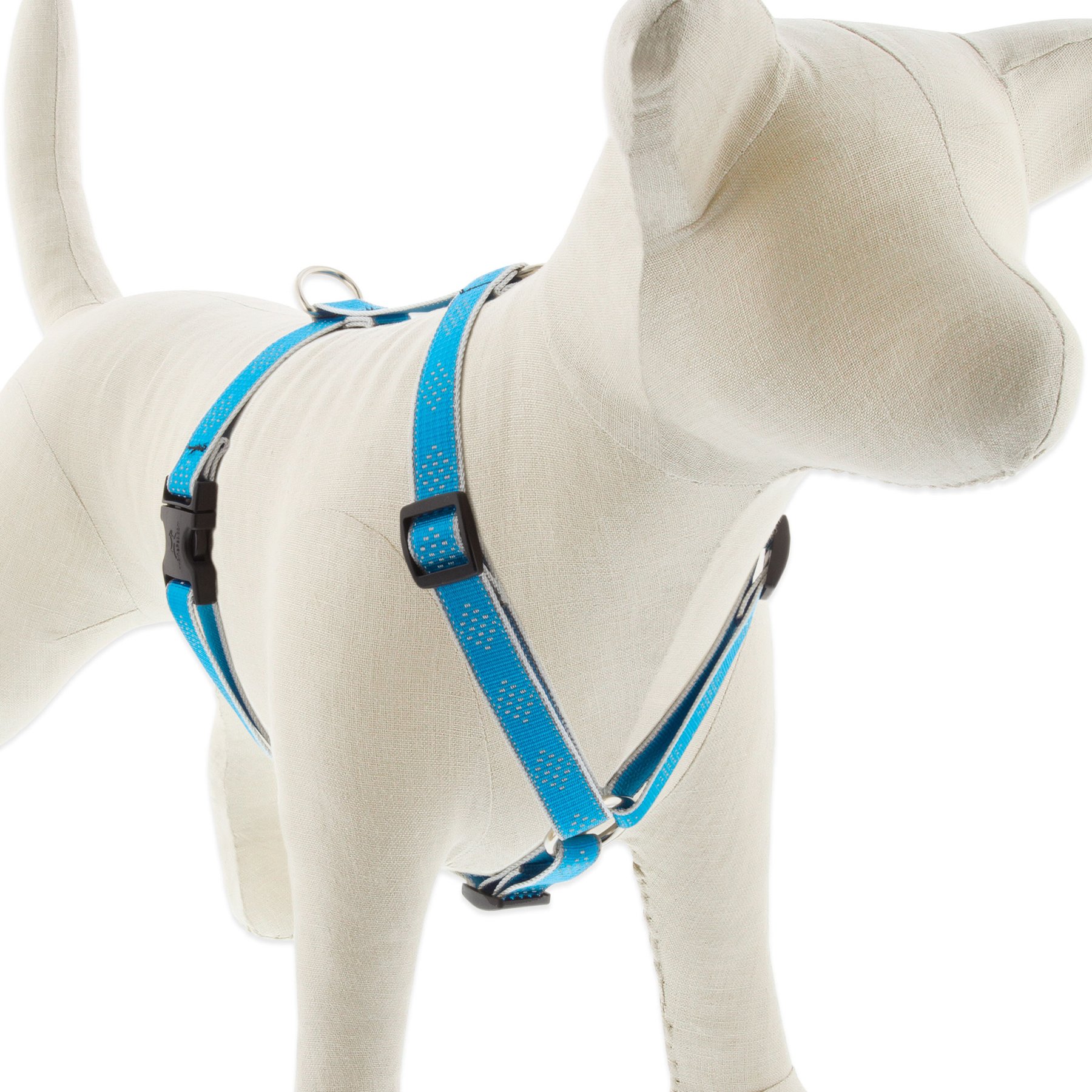 LupinePet Reflective Diamonds Adjustable Dog Harness, Blue Diamond, Medium: 14 to 24-in chest