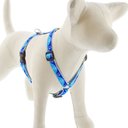 LupinePet Reflective Paws Adjustable Dog Harness, Blue Paws, Medium: 14 to 24-in chest