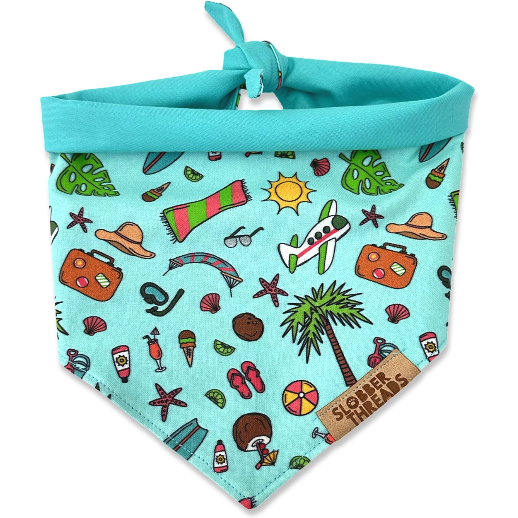 Slobber Threads Tropical Vibin' Dog Bandana, X-Large