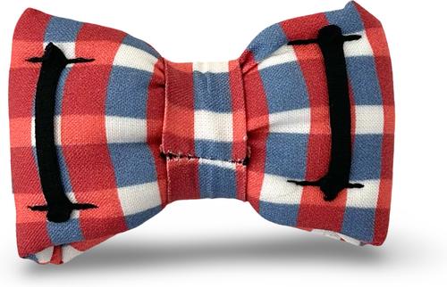 Show full view: Slobber Threads Picnic Gingham Dog Bowtie slide 2 of 3