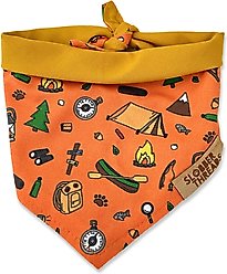 Slobber Threads Let's Go Camping Dog Bandana, Small