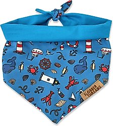 Slobber Threads Cape Coddin' Nautical Dog Bandana, Small