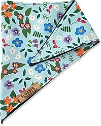 Slobber Threads Blue Floral Dog Bandana, XX-Large slide 2 of 3